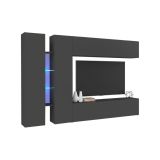 Parete salotto smart 280cm antracite - Enstatite