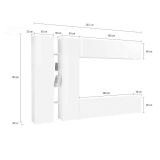Parete salotto smart 280cm antracite - Enstatite