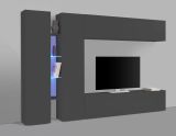 Parete salotto smart 280cm antracite - Enstatite