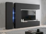 Parete salotto smart 280cm antracite - Enstatite