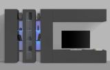 Parete salotto smart 320cm antracite - Bellino
