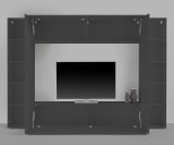 Parete soggiorno multifunzione 260cm antracite - Amel