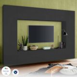 Parete soggiorno multifunzione 260cm antracite - Amel