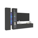 Parete soggiorno smart 280cm antracite - Arin