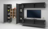 Parete soggiorno smart 350cm antracite - Agira