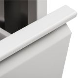 Pattumiera Achros, Cestino portarifiuti, Bidone per raccolta differenziata, Mobile per spazzatura, 60x25 h93 cm, Bianco