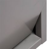 Pattumiera Achros, Cestino portarifiuti, Bidone per raccolta differenziata, Mobile per spazzatura, 60x25 h93 cm, Grigio