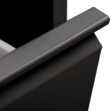 Pattumiera Achros, Cestino portarifiuti, Bidone per raccolta differenziata, Mobile per spazzatura, 60x25 h93 cm, Nero