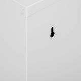 Pattumiera Aller, Bidone per spazzatura, Cestino portarifiuti, Mobile in metallo con secchi per raccolta differenziata, 60x25h92 cm, Bianco