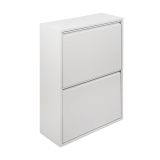 Pattumiera Anella, 60x25h92 cm, Bianco