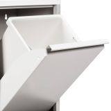 Pattumiera Anella, 60x25h92 cm, Bianco