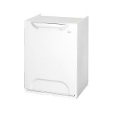 Pattumiera Antoing, Cestino portarifiuti, Bidone per raccolta differenziata, Cestino spazzatura, 100% Made in Italy, 34x29h47 cm, Bianco
