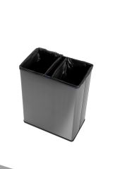 Pattumiera aperta 54 L 44x27x69h cm grigio scuro - Longueuil