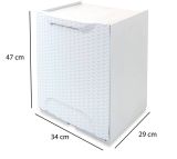 Pattumiera bassa bianco 34x47h cm - Nakri