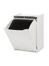 Pattumiera Bianco Capacità 15 lt un Cestino 34x29x47h cm, Cestino Estraibile Made in Italy - Dorothy
