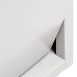 Pattumiera Bianco Capacità 72 (18 per Secchio) Fissaggio a Muro Opzionale 60x25x93h cm, 4 Cestini - Anukhatun