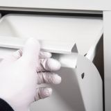 Pattumiera Bianco Capacità 72 (18 per Secchio) Fissaggio a Muro Opzionale 60x25x93h cm, 4 Cestini - Anukhatun