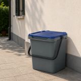 Pattumiera blu Capacità 34 lt un Cestino 40x31x39h cm, Made in Italy - Foscas