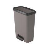Pattumiera con pedale 46 L 48x29x63h cm grigio scuro - Carleton