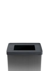 Pattumiera Denno, Cestino portarifiuti, Bidone per raccolta differenziata, Mobile per spazzatura, 44x27 h69 cm, Grigio scuro