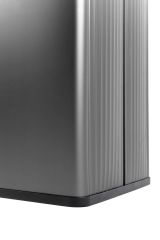Pattumiera Denno, Cestino portarifiuti, Bidone per raccolta differenziata, Mobile per spazzatura, 44x27 h69 cm, Grigio scuro