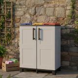 Pattumiera Grigio Chiaro Multicolore Capacità 210 (70 per Sacco) 3 Cestini 68x37x90h cm, Colore Struttura Multicolore Made in Italy - Anthea