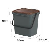 Pattumiera Marrone Capacità 36 lt un Cestino 40x31x39h cm, Made in Italy - Foscas