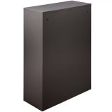 Pattumiera Nero Capacità 72 (18 per Secchio) Fissaggio a Muro Opzionale 60x25x93h cm, 4 Cestini - Anukhatun