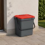 Pattumiera Rosso Capacità 37 lt un Cestino 40x31x39h cm, Made in Italy - Foscas