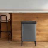 Pattumiera scandi 54 L 44x27x69h cm grigio scuro - Tofino
