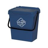 Pattumiera Stavelot, Cestino portarifiuti, Bidone per raccolta differenziata, Cestino spazzatura, 100% Made in Italy, 40x31h39 cm, Blu