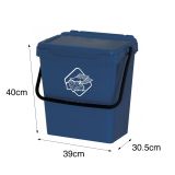 Pattumiera Stavelot, Cestino portarifiuti, Bidone per raccolta differenziata, Cestino spazzatura, 100% Made in Italy, 40x31h39 cm, Blu