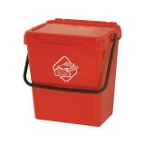 Pattumiera Stavelot, Cestino portarifiuti, Bidone per raccolta differenziata, Cestino spazzatura, 100% Made in Italy, 40x31h39 cm, Rosso