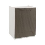 Pattumiera tortora e bianco 34x47h cm - Nakri