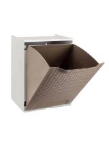 Pattumiera tortora e bianco 34x47h cm - Nakri