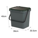 Pattumiera Verde Capacità 38 lt un Cestino 40x31x39h cm, Made in Italy - Foscas