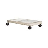 Pedana con ruote Tbilisi, 48x29h8 cm, Beige