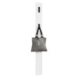 Pensile appendiabiti 15x170h cm 3 posti bianco lucido e antracite - Ascrea