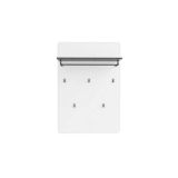 Pensile appendiabiti 80x26h cm 5 posti bianco lucido e antracite - Henry