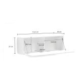 Pensile bagno 112x37h cm bianco lucido - Ostrense