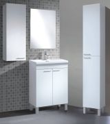 Pensile bagno modulabile 30x85h cm bianco lucido - Alcott