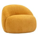 Poltrona Arancione Senape Rivestimento in Tessuto Bouclè Braccioli 80x56x83h cm, Materiale Struttura in Tessuto - Nubra