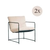 Poltrona Beige set da 2 Braccioli 61x67x75h cm, Peso Supportato 120 kg - Appare