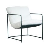 Poltrona Bianco Braccioli Peso Supportato 120 kg 61x67x75h cm, Materiale Struttura in Metallo - Appare