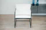 Poltrona Bianco Braccioli Peso Supportato 120 kg 61x67x75h cm, Materiale Struttura in Metallo - Appare