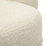 Poltrona Bianco Crema Nero Base Girevole Braccioli 70x72x75h cm, Materiale Struttura in Legno Nobilitato - Morond
