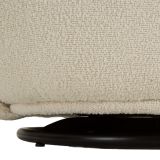 Poltrona Bianco Crema Nero Base Girevole Braccioli 70x72x75h cm, Materiale Struttura in Legno Nobilitato - Morond