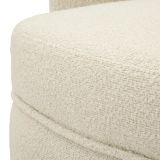 Poltrona Bianco Crema Nero Base Girevole Braccioli 70x72x75h cm, Materiale Struttura in Legno Nobilitato - Morond