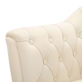 Poltrona Bianco Crema oro con Cuscino Braccioli 88x83x91h cm, Sfumatura Colore Struttura Crema - Turtuk