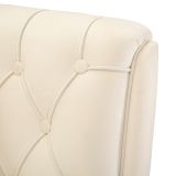 Poltrona Bianco Crema oro con Cuscino Braccioli 88x83x91h cm, Sfumatura Colore Struttura Crema - Turtuk
